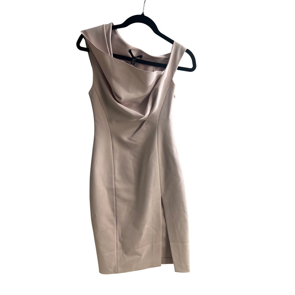 AQ/AQ Didion Midi Dress Pale Lilac One Shoulder Cowl Neck 110255-1 Womens US 2 - Picture 2 of 10